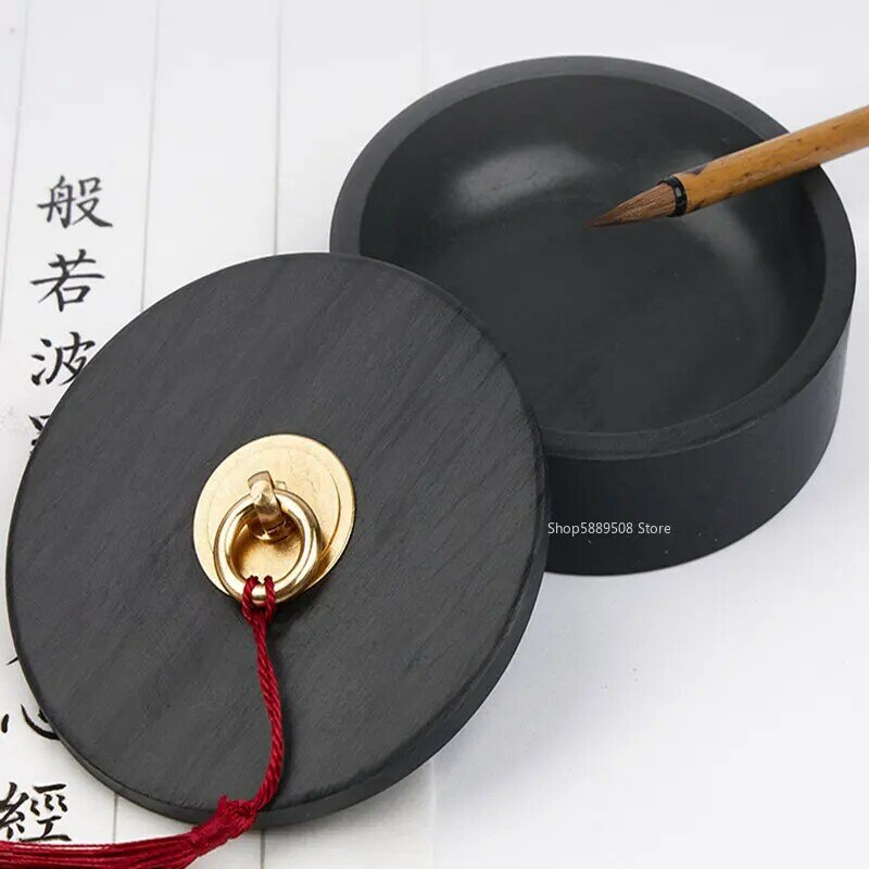 إنكستون ، طبق الحبر الخط الصيني قلم خاص والحبر ورقة إنكستون مبتدئ فرشاة مع غطاء أسود خزان الحبر مانعة للتسرب