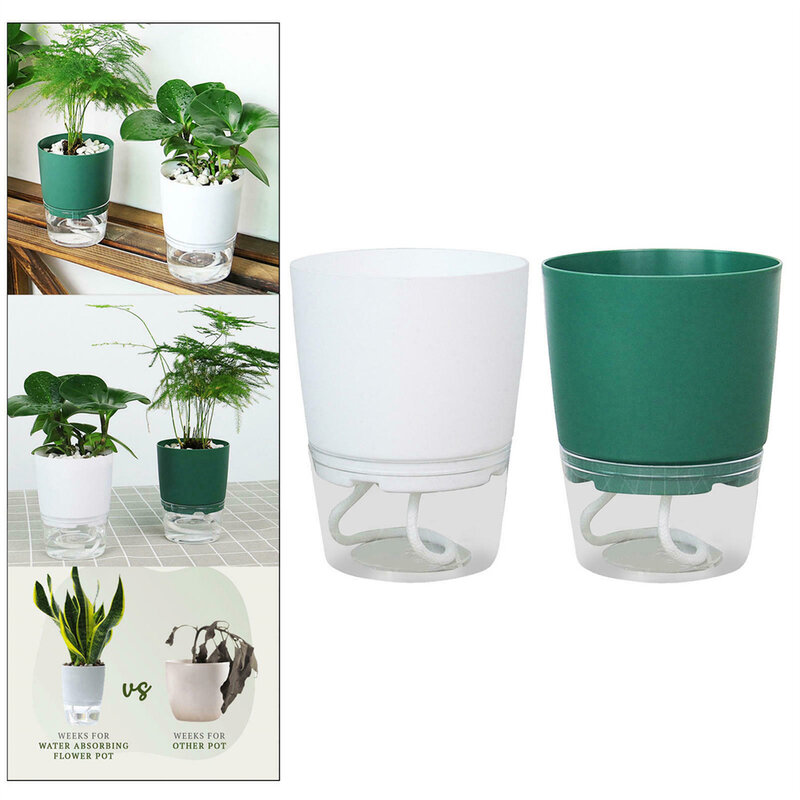 Self Watering Plant Pot, Vaso De Flores De Absorção De Água Hidropônica Preguiçosa, Vasos decorativos de jardim