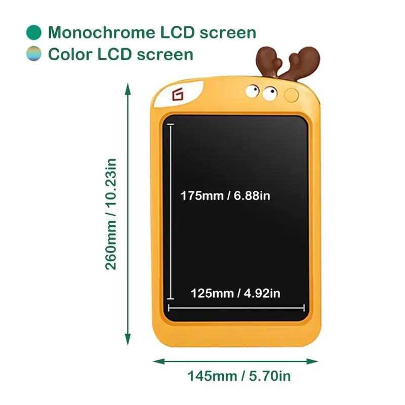 8.5 인치 LCD 스크린 드로잉 태블릿, 어린이 스마트 전자 필기 보드, 지울 수 있는 만화 그래피티 페인팅 패드, 어린이용 장난감