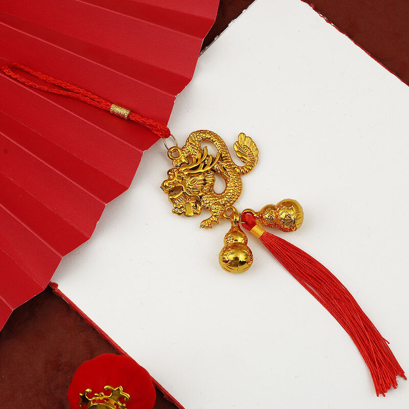 2024 capodanno cinese nappa drago ciondolo anno del drago decorazioni Bonsai ciondolo inaugurazione della casa Golden Fortune Hanging Decor