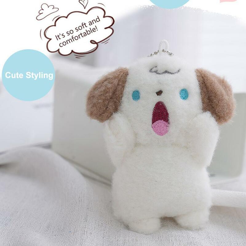 Cute Plush Keychain Pingente Gritar Urso Crianças Gift Shouting Dog Bag Decoração Para Mochila Stuff Plush Toy G5A2