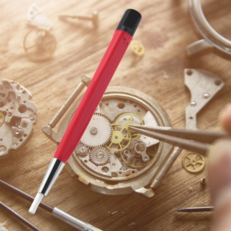 Fiberglass Brass Steel Scratch Brush Pen Polish Watch Rust Dirt Remover Tool