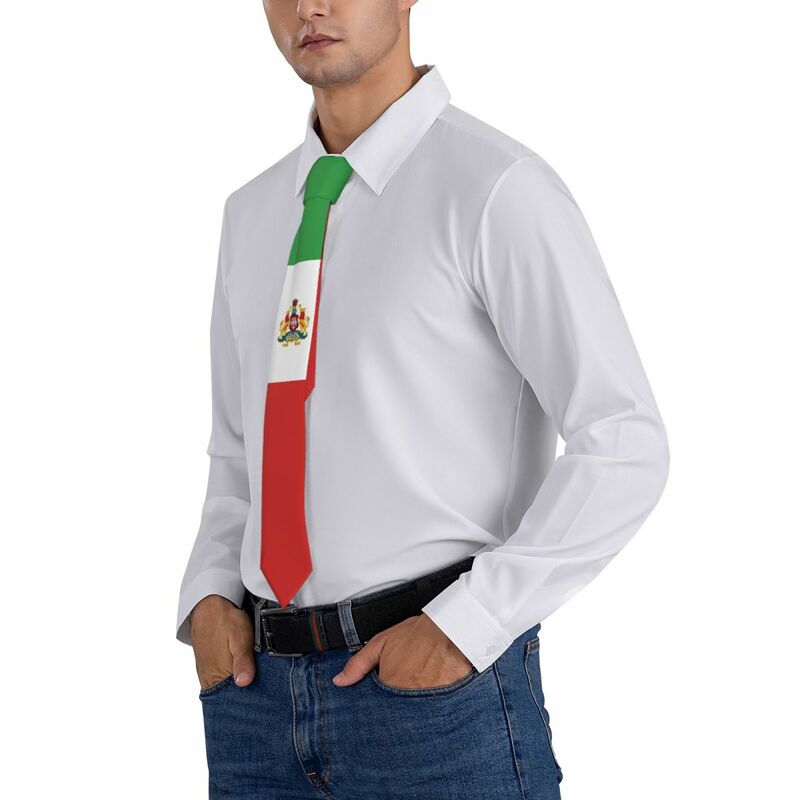 Krawat z flagą Iran Karnataka odzież na co dzień przyjęcie krawat modne krawat Retro dla męskiego krawata graficznego wywinięty kołnierz pomysł na prezent
