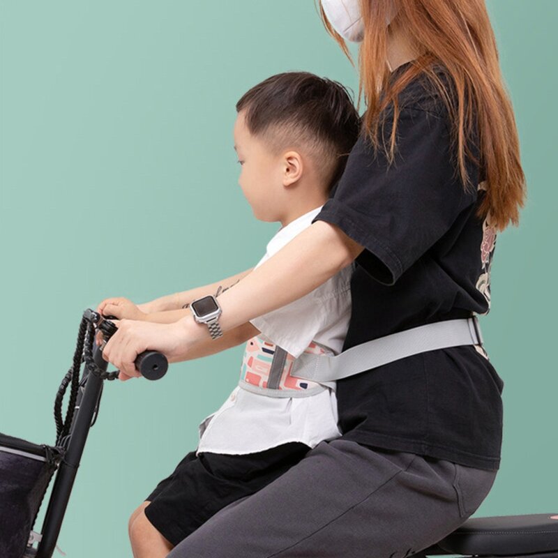 Kids Motorcycle Harness Children Safety Belt Daily Cycling Aid Safety Vehicle Support Reflective Bicycle Kids Safety Comfortable