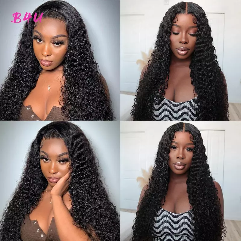 Deep Wave Lace Front Wigs Human Hair 13x4 13x6 HD Lace Frontal Wigs Water Curly Wave Wig For Women Wet Wavy 4x4 Lace Closure Wig