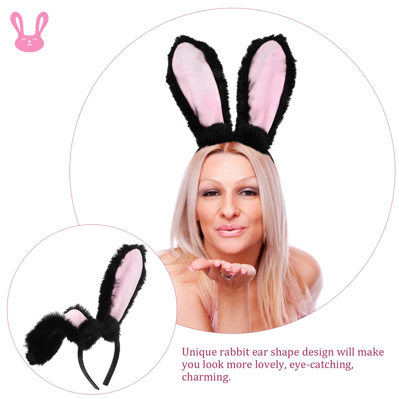 Plástico Stuffed Bunny Cabelo Clips Gravatas, Orelhas De Coelho, Decoração Headwear, Halloween, Páscoa, Festa