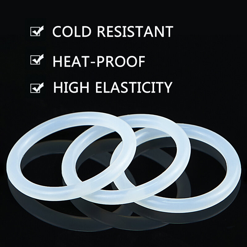 150 шт. уплотнительные кольца, белый Силиконовый Набор для замены в ассортименте, внешний диаметр 6 мм-30 мм, CS 1,5 мм, 1,9 мм, 2,4 мм, 3,1 мм, Φ