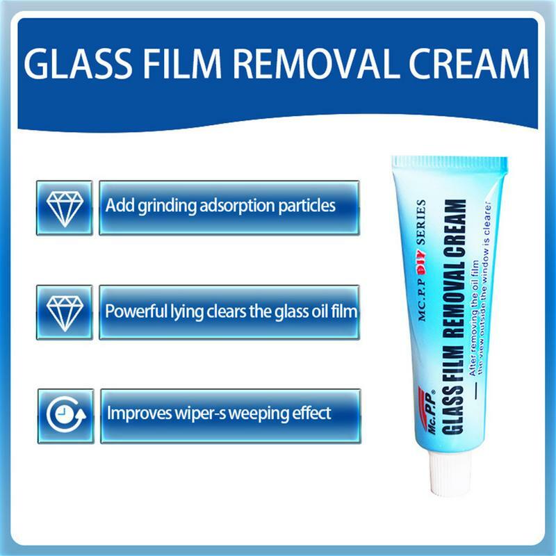 Glass Oil Film Removing Paste Glass Stripper Water Spot Remover Kit Glass Oil Film Removing Paste With Brush Automotive Glass