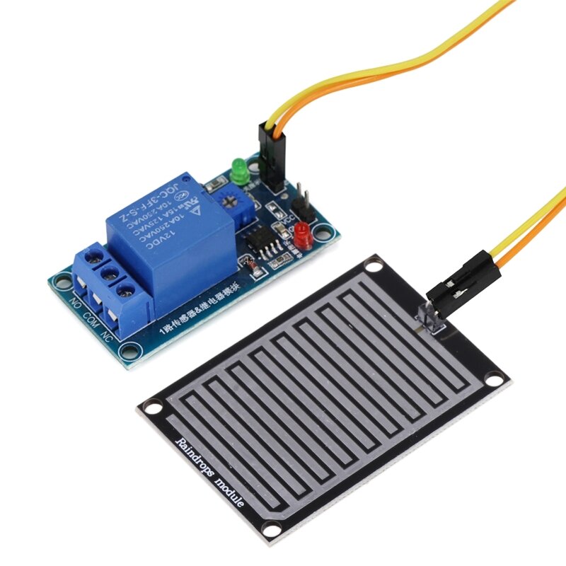 Raindrop Controller Module Rain Sensor Relay Module for arduino Foliar Moisture Monitor Weather Board High Frequency 12V