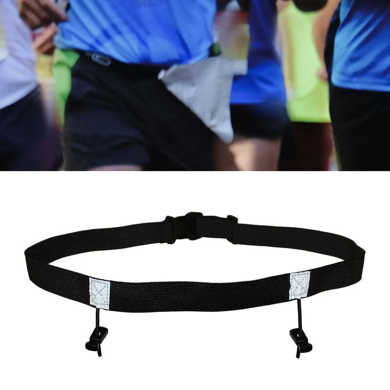 Numero di gara bavaglino cintura fettuccia elastica supporto per bavaglino da corsa regolabile cintura da corsa per atleti corridori uomo donna Unisex Triathlon