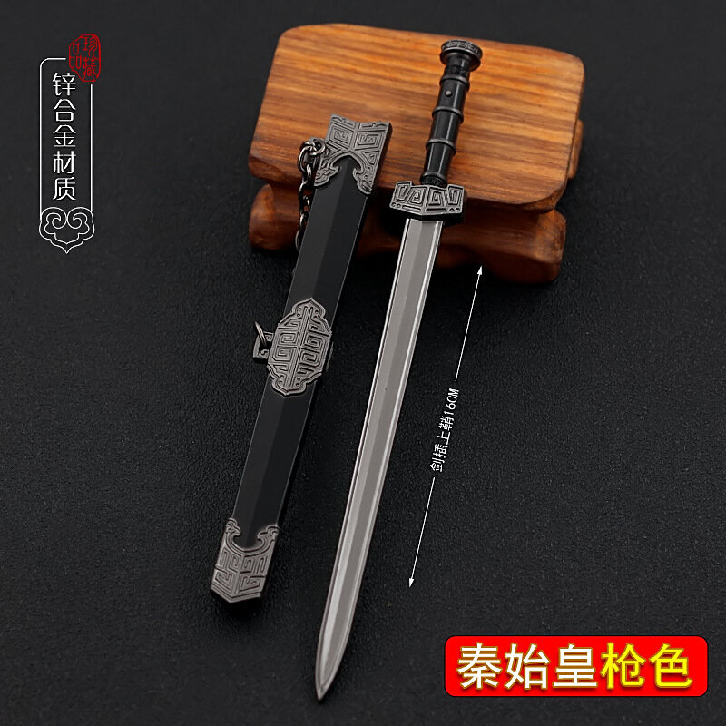 16Cm Model Senjata Liontin Senjata Aloi Pedang Pembuka Huruf Dapat Digunakan untuk Bermain Peran Pedang Dinasti Han Kuno Tiongkok