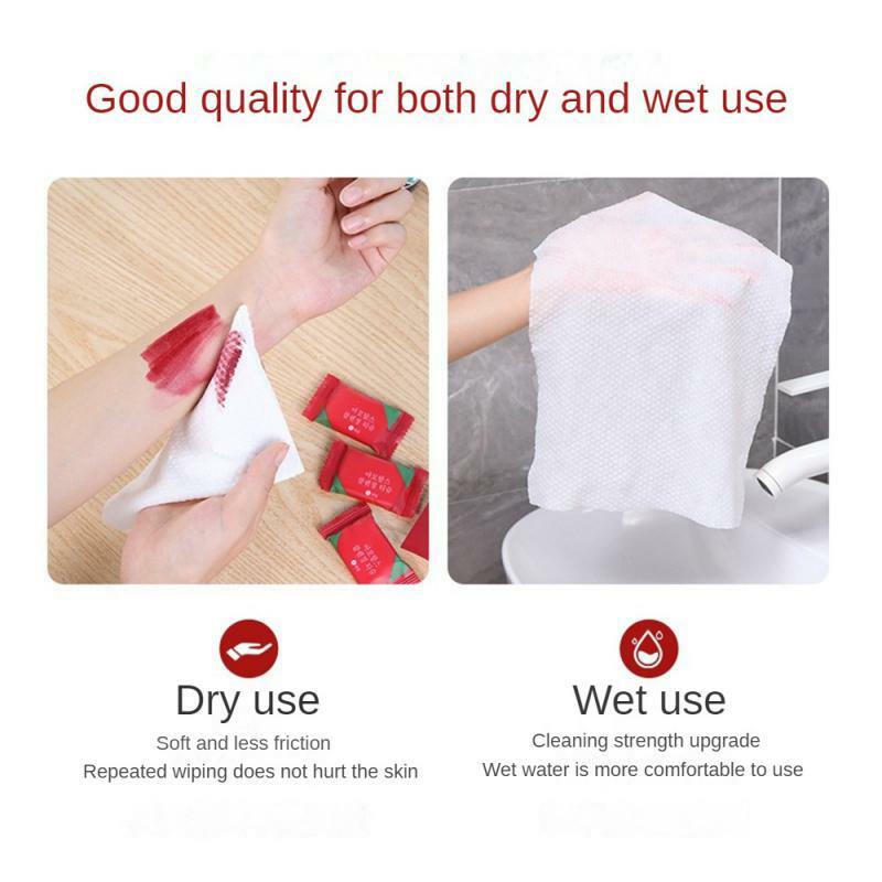 1PACK Disposal Cotton Compressed Face Towel Coin Tissue Non-woven Towelettes Portable For Home Camping Travel Cleaning Washcloth