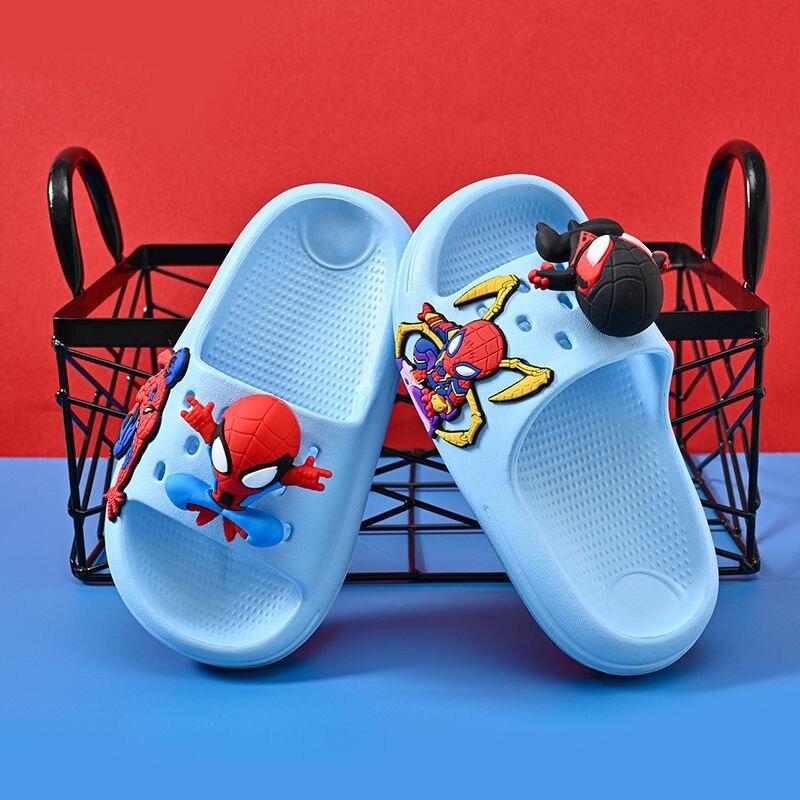 Disney-Sandalias antideslizantes de dibujos animados para niños y niñas, zapatillas de suela suave para jardín, Verano