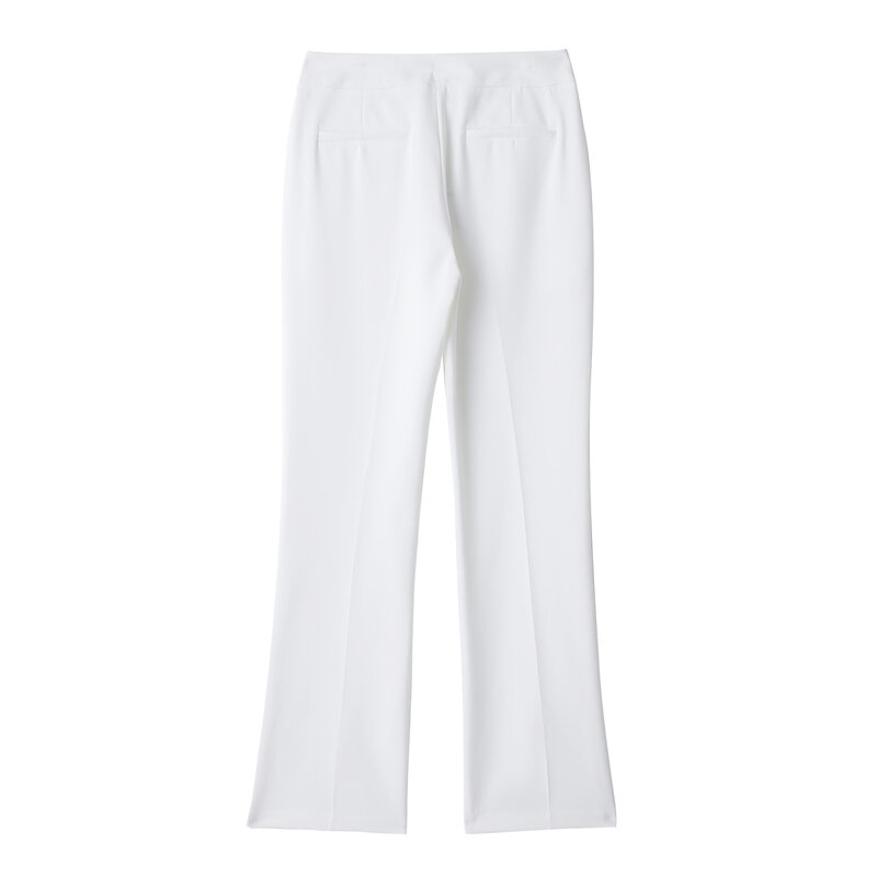 Женские брюки-клеш на молнии, расклешенные брюки с завышенной талией в стиле ретро, 2024