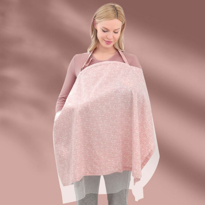 Cotton Nursing Cover New Breastfeeding Rigid Hoop Privacy Nursing Covers Arch Neckline Burp Cloths Mother Nursing Apron Outdoor