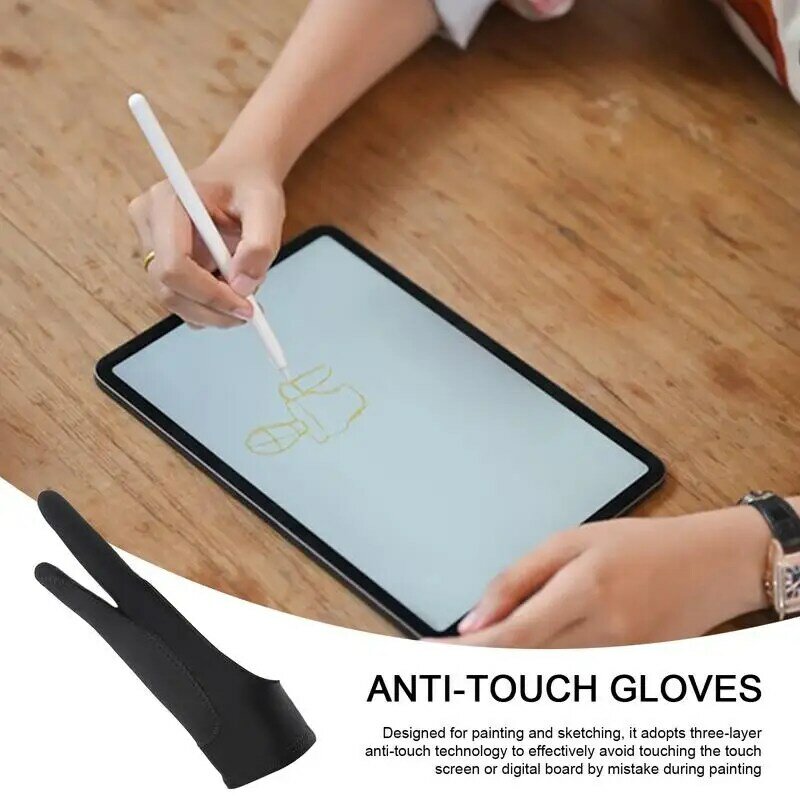 Guantes de arte Digital antitáctil, guantes de arte transpirables para pintar bocetos, almohadilla para tableta, Monitor de papel
