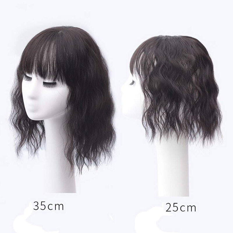 Mode Mais Perücke Dauerwelle flauschige Haare rsatz stücke für Frauen Synthetik Faser Hoch temperatur Seide natürliche Haar verlängerung