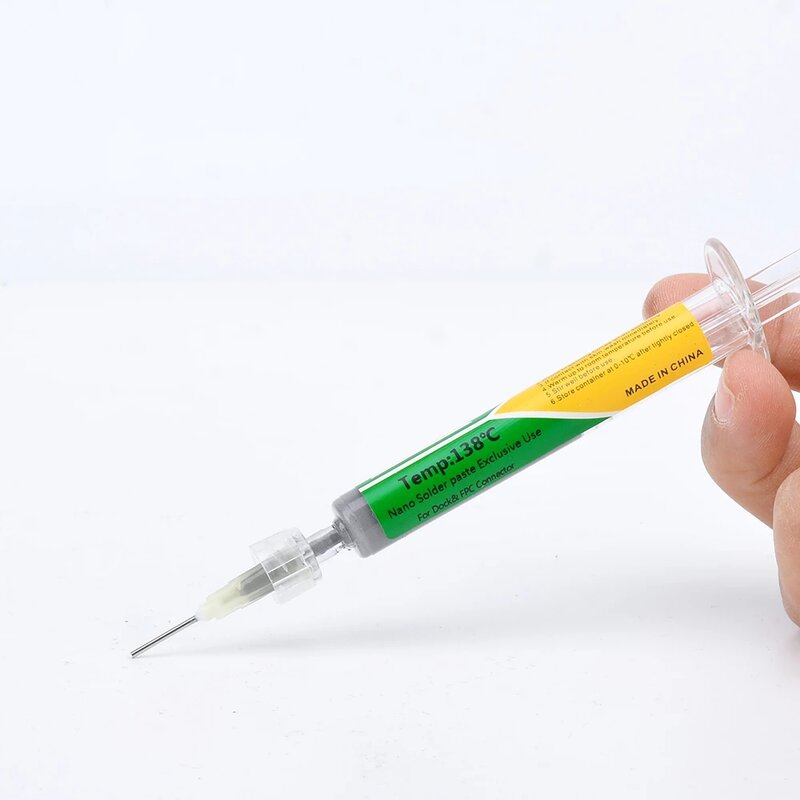 New Type Low Temperature Lead-free Syringe Smd Solder Paste Flux for Soldering Led Sn42Bi58 Repair Welding Paste Tool