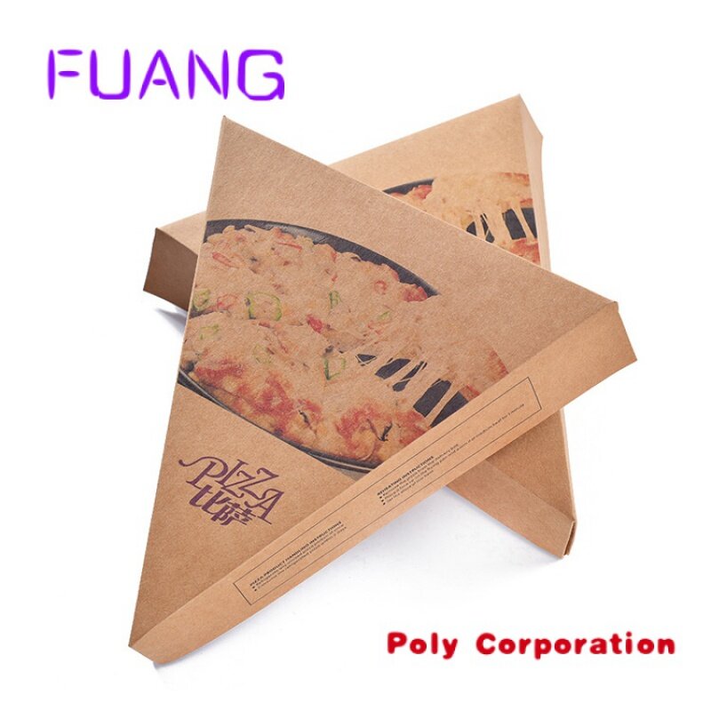 Custom  Custom Full Size Flat Pizza Single Slice box with Clear window