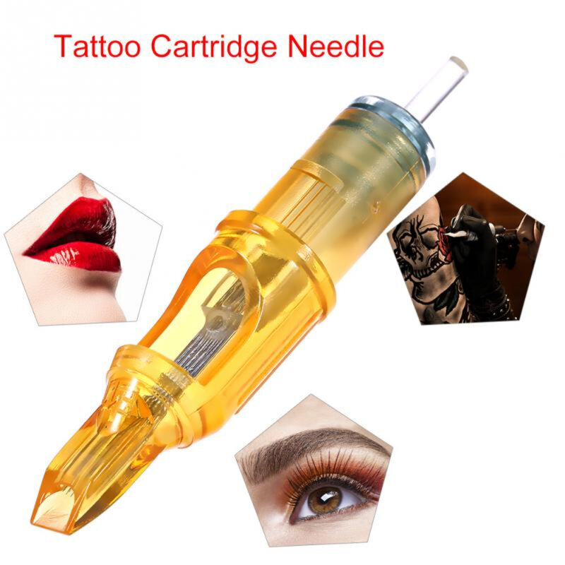 100 agulhas descartáveis do cartucho da tatuagem dos pces maquiagem 3rl/5rl/7rl/9rl/5m1/9m1/5rs/7rs/9rs para a máquina da tatuagem de microblading