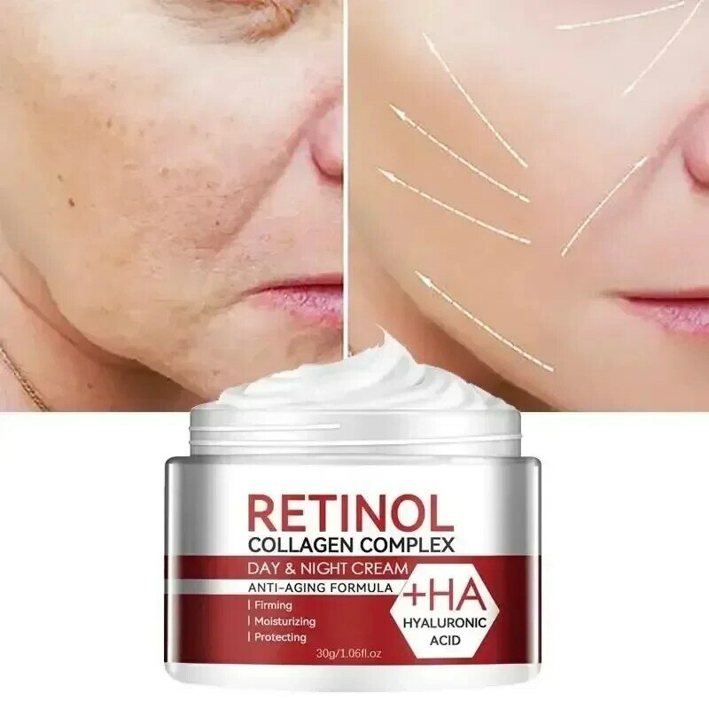 Retinol Wrinkle Removing Cream Lifting Anti Aging Firming Fade Fine Lines Whitening Brightening Moisturizing Skin Care Cosmetic