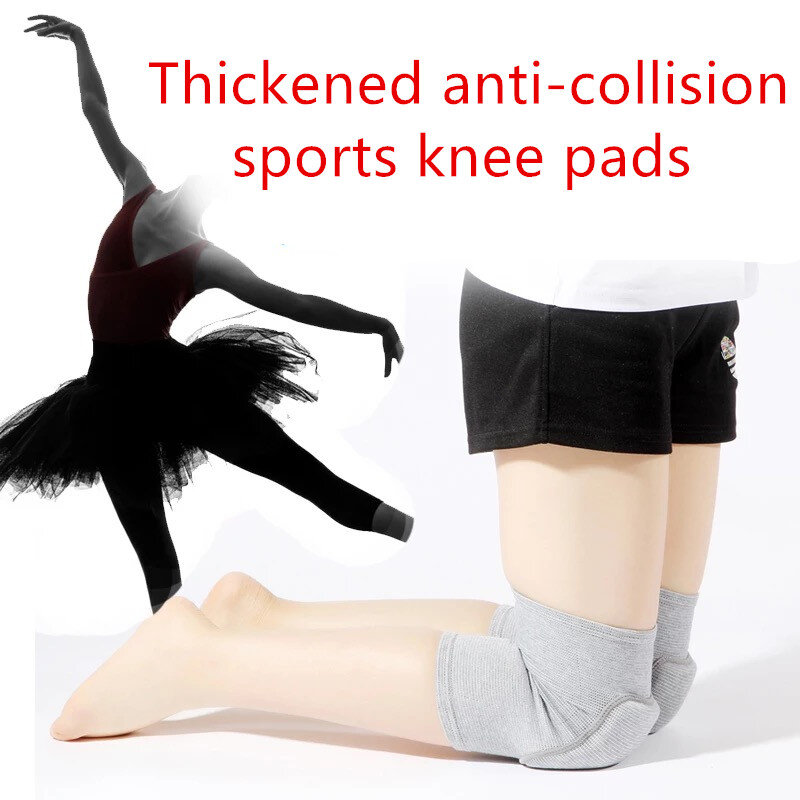 Moda sport kompresyjne ochraniacze na kolana elastyczne ochraniacze kolan zagęszczony gąbka kolana Brace wsparcie dla tańca trening treningowy
