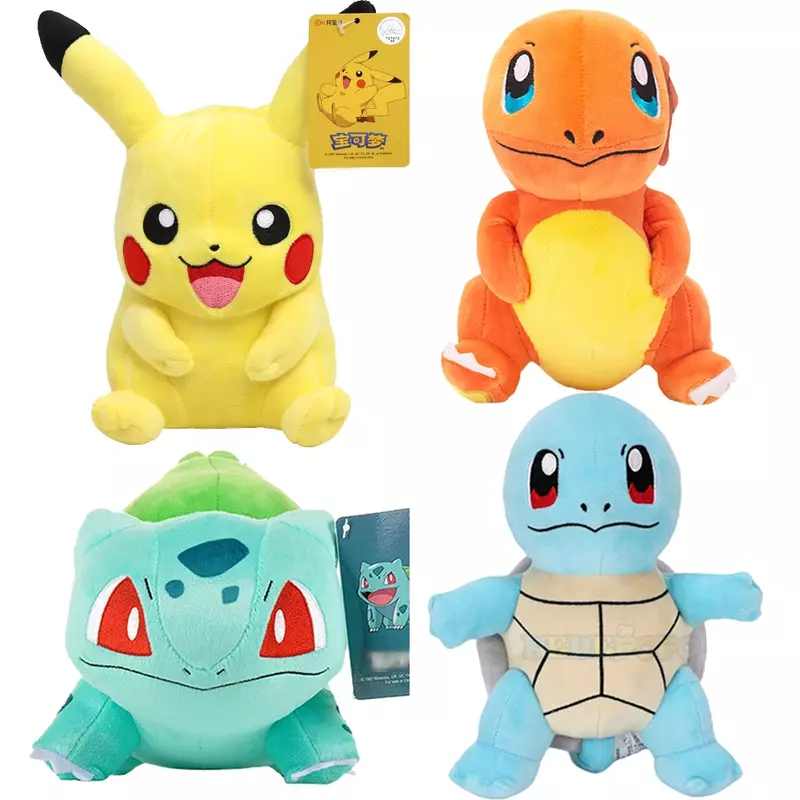Brinquedo de pelúcia Pokémon, Charmander, Squirtle, Pikachu, Bulbasaur, boneca Anime, presente para criança, 40 estilos
