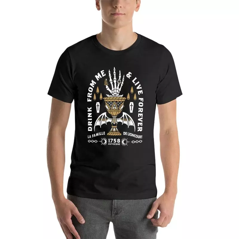 Beba de mim Lestat Vampire-Cotação Gótica T-shirt, Tops bonitos, Animal Print para meninos, roupas hippie, camiseta lisa