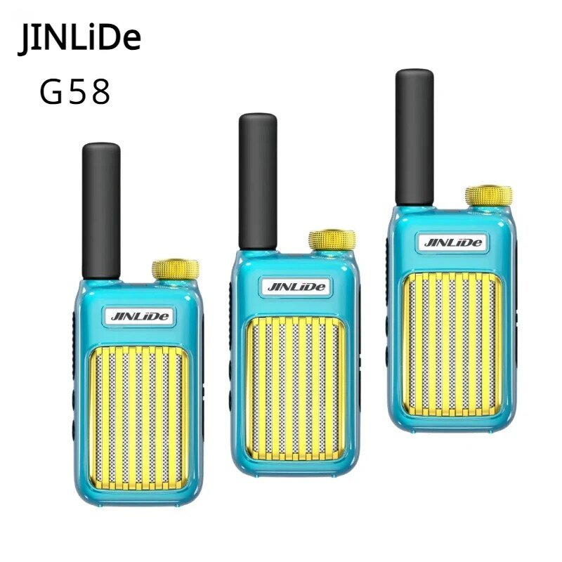 JINLIDE-Mini جهاز اتصال لاسلكي عالي الطاقة ، G58 ، لاسلكي ، FM ، تحويل تردد مفتاح واحد ، طويل جدًا ، استعداد ، تخييم ، خاص