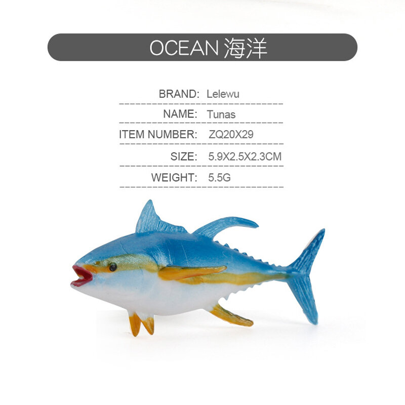 Modelo de simulación de delfín Animal del océano, tortuga marina, pez Diablo, figura de acción en miniatura, estatuilla de Vida Marina, juguete de colección para niños