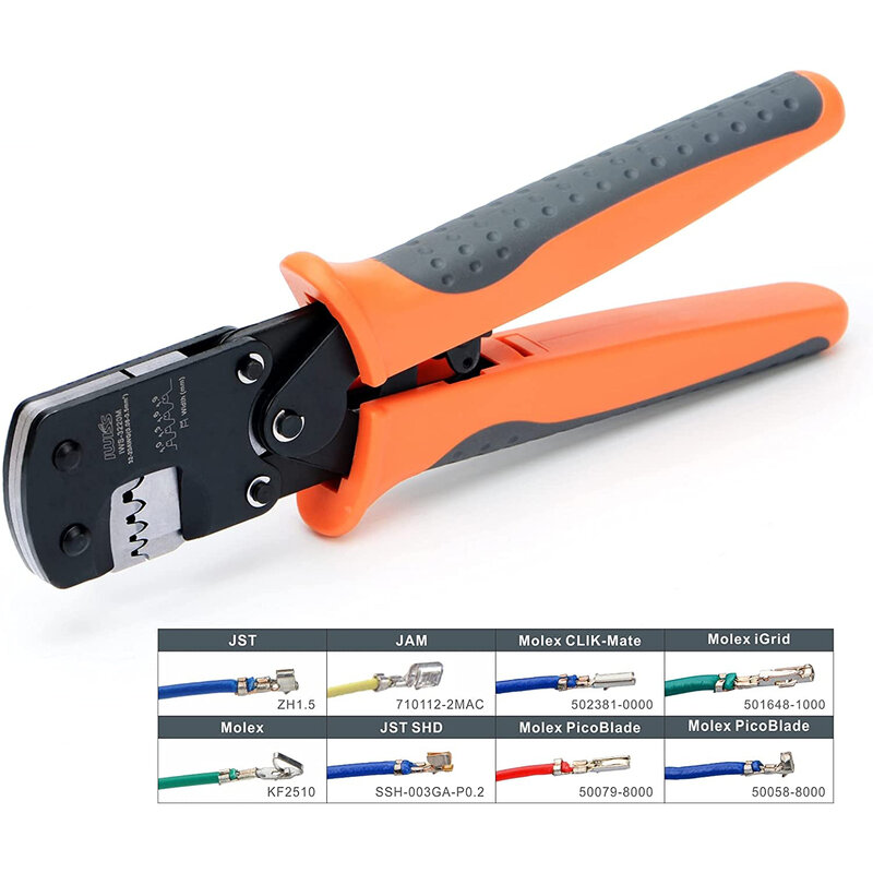 IWISS-Micro Connector Pin Crimping Tool, Mini Hand Crimper Alicadores, Terminais JST, XH2.54, PH2.0, 0,03-0,5mm ², IWS-3220M