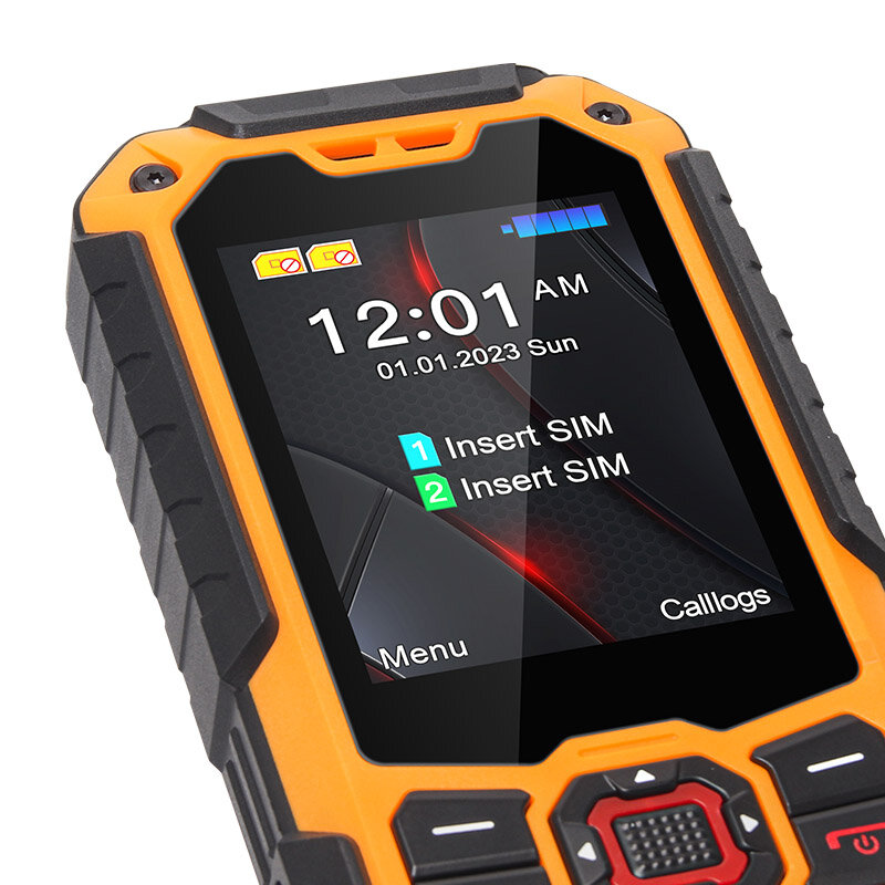UNIWA S9 Rugged Phone 4G 2.4 Inch IP68 Waterproof Torch Cell Phone Feature Phone with Keypad