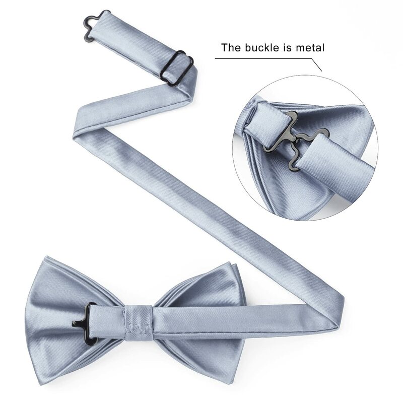 Hi-Tie-corbata de seda preatada para hombre, conjunto de gemelos, corbata de lazo, Jacquard, Cachemira sólida, Floral, boda, negocios