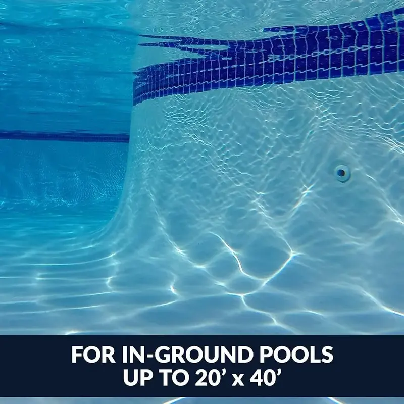 Detergente per piscina ad aspirazione muslimata per piscine interrate fino a 20x40 piedi, 4 ruote