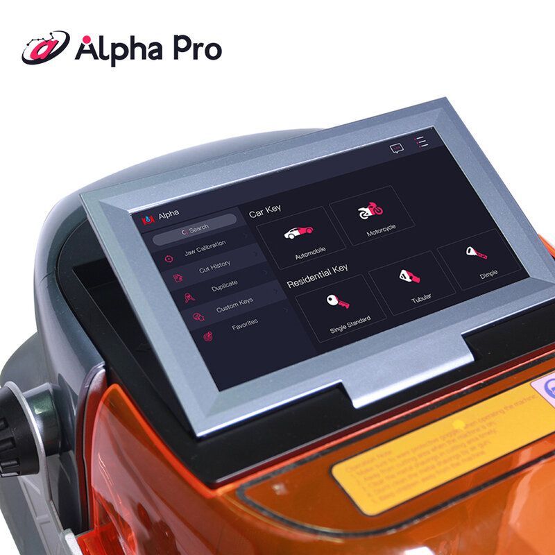 KuKai-Alpha Pro Máquina de Corte Chave para Auto, Chaves Laser, Chave Tubular Mul T Lock, Chave Ford Tiger Schlage, Ferramenta de Serralheiro
