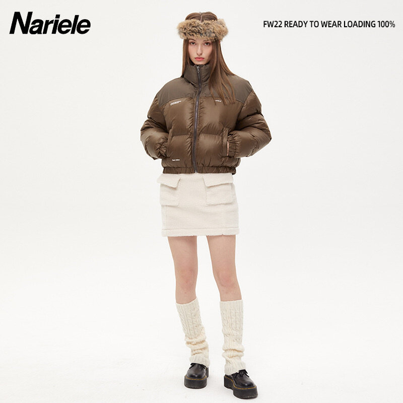 Зимняя куртка для маленького мужчины на зиму, американская короткая куртка с воротником-стойкой, куртка с хлопковой подкладкой, Трендовое пальто для женщин