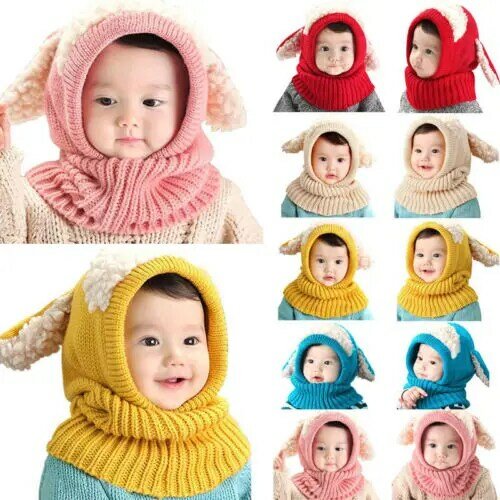 2022 Children Hats Pom Pom Ball Hat Kids Beanies Cap Girls Boys Winter Warm Wool Hooded Hat Baby Scarves Toddler Caps