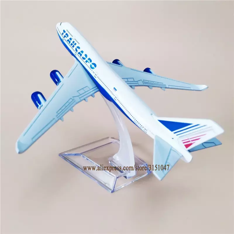 16Cm Air Russische Transaero Airlines B747 Boeing 747 Airways Airlines Metalen Legering Vliegtuig Model Vliegtuig Diecast Vliegtuigen