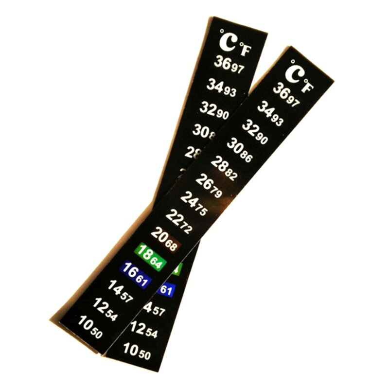 448B Stiker Termometer Strip Perekat Akuarium untuk Pembuatan Bir 10℃ 36℃