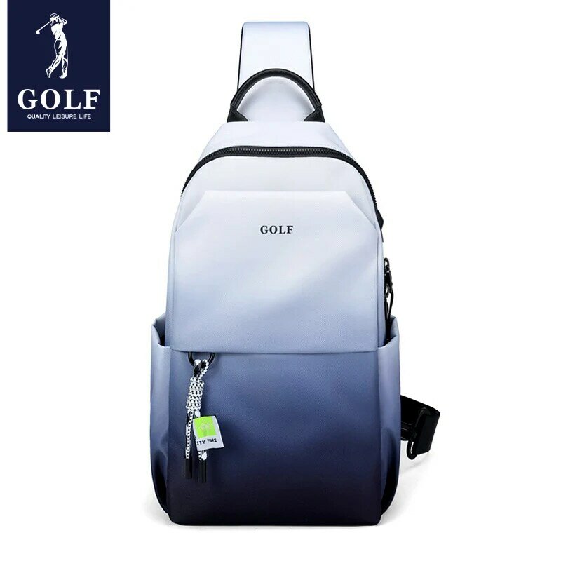 Golf 2023 nuova borsa pettorale da uomo gradiente piccolo zaino borsa per telefono moda Casual borsa a tracolla in tessuto Oxford da uomo