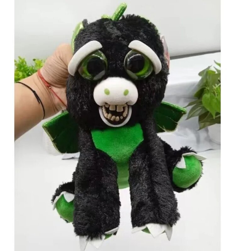 Feistys-애완 동물 플러시 장난감, 재미있는 얼굴 변경 부드러운 봉제 인형, 어린이용, 스노우 레오파드 플러시, 유니콘 화난 동물 인형