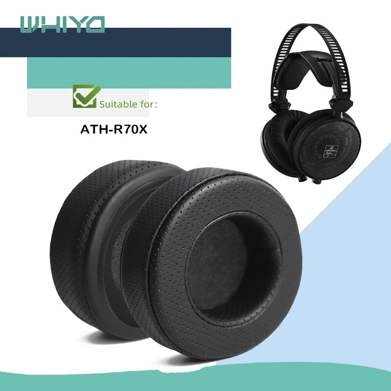 Whiyo-substituição Ear Pads para ATH-R70X Headphones, Almofada Manga, Veludo Earpad, copos, Earmuffs, Capa