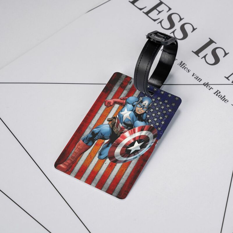 Personalizowany Captain America Tag Bag Bag Bag Bag Bag walizka etui na identyfikator prywatności