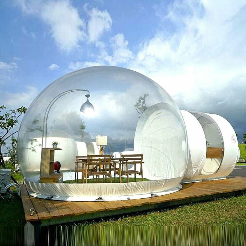 Maison à bulles gonflable en PVC, tente de camping commerciale transparente de qualité commerciale avec souffleur 3M