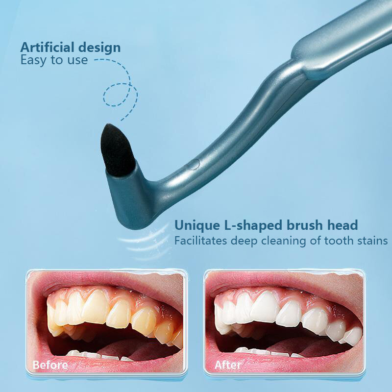 Cepillo de dientes Interdental de ortodoncia, borrador de manchas, esponja para eliminar sarro, té, manchas de humo, herramientas para el cuidado bucal, 1 piezas