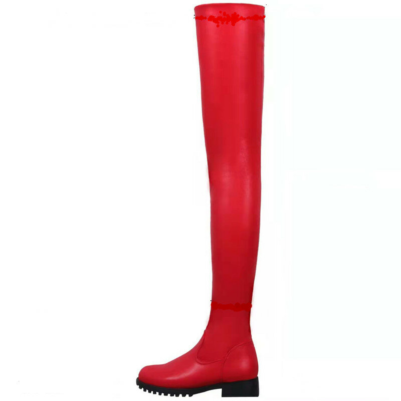 2022 New Four Seasons European and American Sexy and Interesting Round Head Over-the-knee Long Nightclub Queen Fan Knight Boots