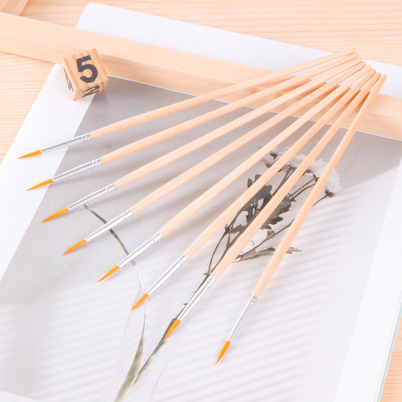 10/20 PCS Fine Hand Painted Thin Hook Line Pen Watercolor DIY Nylon Brush Painting Brush Set Art Supplies