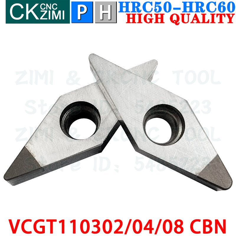 VCGT110302 CBN VCGT110304 CBN VCGT110308 CBN Inserti in nitruro di boro utensili per inserti per tornitura Utensili da tornio per il taglio di metalli CNC VCGT VNMG 1103 CBN per acciaio temprato