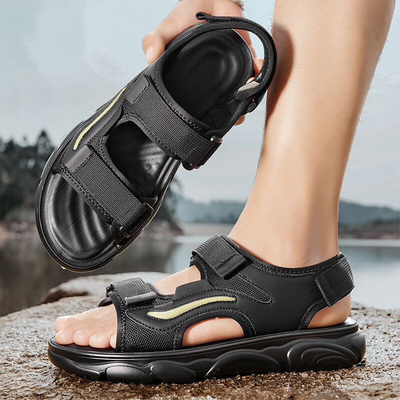 Sandalias cómodas e informales para hombre, zapatos ligeros antideslizantes, transpirables, de secado rápido, para verano
