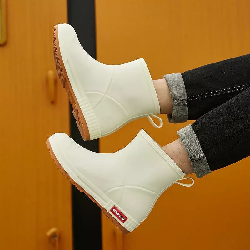 Botas femininas de borracha, sapatos de chuva de algodão grosso, botas casuais de trabalho, primavera, inverno, 2020, 88